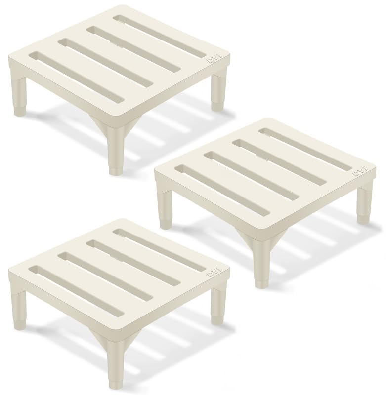 Image of DVI Heavy Duty White Plant Stand | Pack of 3 | Strong, Durable, Rust-Proof | Supports Up to 200 Kg | Indoor & Outdoor Use | Pot Stand for Big Size Plants | All Weather Resistant Pot Stand
