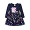Peppa Wutz Kleid Mädchen Prinzessin Glitzer Tüllkleid Kostüm Kleider Festliches Kinder Langarm Kleidung Peppa Pig Herbst Winter Outfit Schul Party Tutu Kleider für Mädchen 2-6 J. 82 90 98 104 110 116