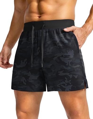 Image of Soothfeel Men's Running Shorts with Zipper Pockets 9 inch / 7 inch / 5 inch Quick Dry Eight Basketball Gym Workout Athletic Shorts