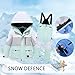 2 Piece Snow Suit for Kids Girls Windbreaker Insulated Ski Jacket and Snow Bib Pants Set Fashion (Mint Green, 3-5 Years)