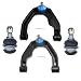 DLZ 4 Pcs Front Suspension Kit-2 Upper Control Arm Ball Joint Assembly 2 Lower Ball Joint Compatible with 1999-2004 Frontier 3.3L 6Cyl V (3275)(-) 2000-2004 Xterra
