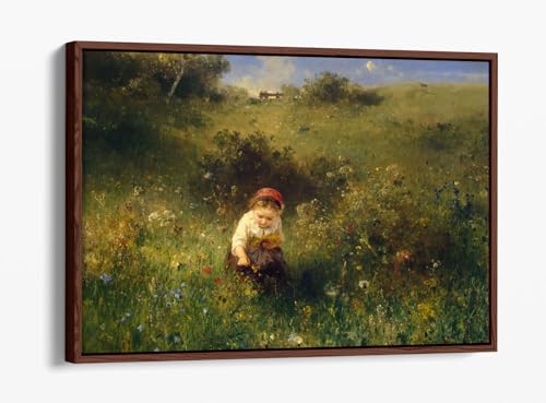 Girl in a Field impression sur toile Ludwig Knaus poésie murale