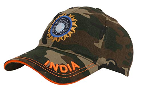 KD Cricket India Cap Hat Team India Cricket ODI T20 Test Cricket Head Wear White Blue Camao (Camo)