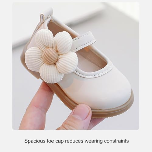 Generic Toddler Girls Soft Soled Flower Prewalker Leather Shoes Mary Jane PU 𝙵lats Wedding Party Princess Ballet Shoes3