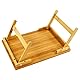 WKWKER 100% Bambus Laptop Bett Tisch Schoß Schreibtisch Für Bed Breakfast Betttablett Mit Klappbeinen Tragbarer Nachttisch Für Computer Snack Schreibstudio (Natürlich)