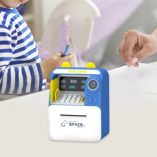 Image of Magicwand FACE Recognition Musical Money Safe Kids Piggy Savings Bank with Personal ATM Card【Pack of 1】【Blue】