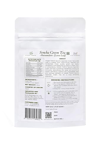 Image of Hikari Tokyo Uji Sencha Green Tea Loose Leaf | Premium Japanese Green Tea | Grown in Uji Kyoto |100% Pure and Authentic | Loose Leaf (50 g)
