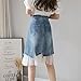 kakarin choyx Women's High Waist Vintage Denim Skirt A-Line Lace Double Layer Splicing Y2K Casual Fashion Jean Midi Skirt L Blue