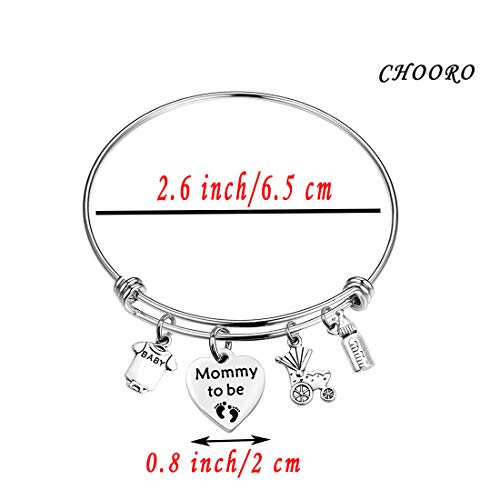 Image of CHOORO Mommy to Be Bracelet Expectant Mother Bracelet New Mom Gift Pregnancy Announcement Gift for Mother-to-be