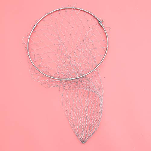 Clispeed 1 rede de pesca de aço inoxidável resistente a rasgos, rede de pesca dobrável, rede de pesc