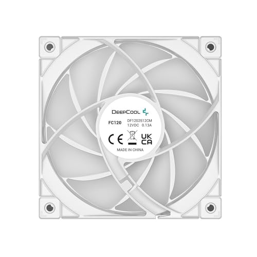 Image of DEEPCOOL FC120(3 in 1) - 1800RPM- 4pin PWM RGB Case Fan - White