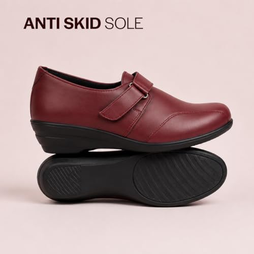 Image of FAUSTO Women's Outdoor Fashion Hook and Loop Platform Heel Wedges