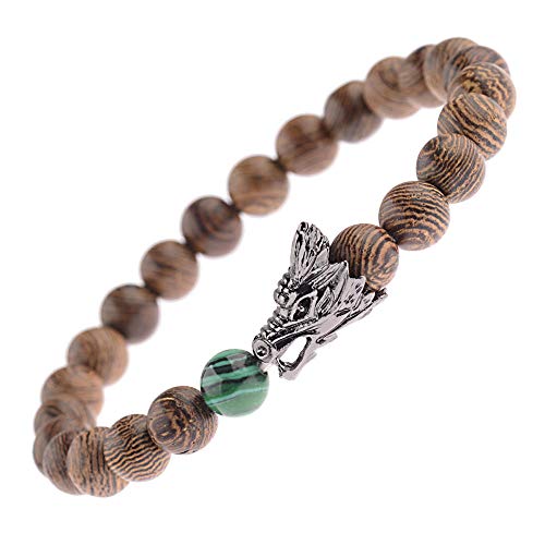 Pierre Naturelle 8 mm couple bracelet chakra bois noir accessoires de mode extensibles