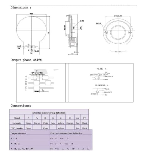 Kit de módulo codificador rotatorio de 56 mm con orificio de 12 mm PD56 4