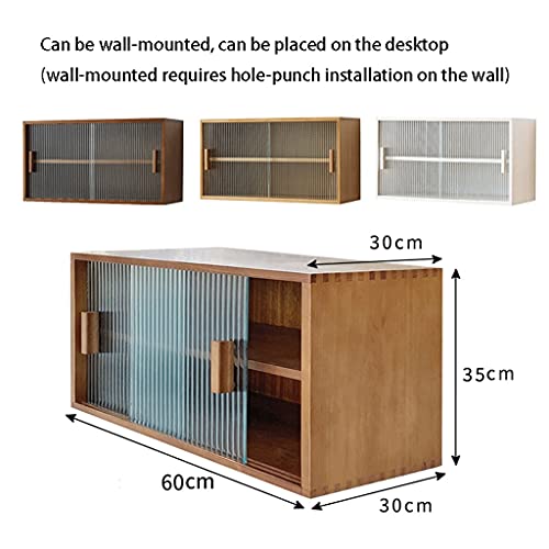 zyr Wandregal Hängender Schrank, Speiseküche Küche Arbeitsplatz Schrank Bar Sideboard Schrank Lagerschrank Home Decoration Kleines Kabinett (Color : Brown) - Image 4
