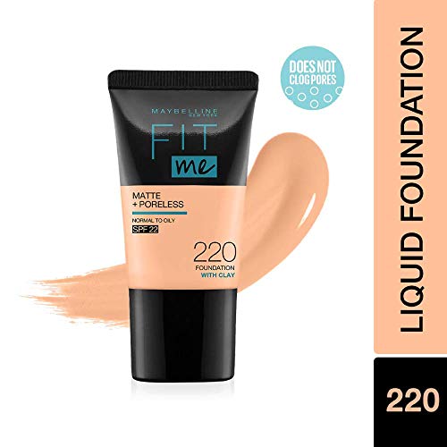 Image of Maybelline New York Instant Age Rewind Concealer, Medium, 6g and Maybelline New York Fit Me Matte+Poreless Liquid Foundation Tube, 220 Natural Beige, 18ml
