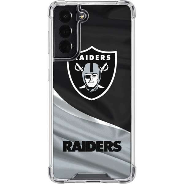 Skinit Clear Phone Case Compatible with Galaxy S22 - Officially Licensed NFL Las Vegas Raiders Design