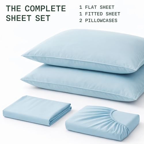 Image of TRUE BAMBOO Sheets Set California King Size - Silky Soft Luxe 4 Piece Bed Sheets with Breathable & Moisture-Wicking Fabric - 16 inch Deep Pocket with Corner Straps