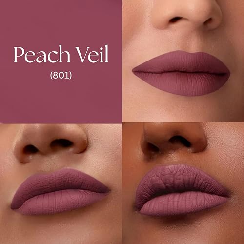 Image of BARELOVE SLAY All Day Non-Drying Liquid Lipstick for Women with Matte Finish One Swipe Application | Highly Pigmented |Smooth Glide Formula | Long Lasting | Transferproof | 12 ml | 801-Peach Viel