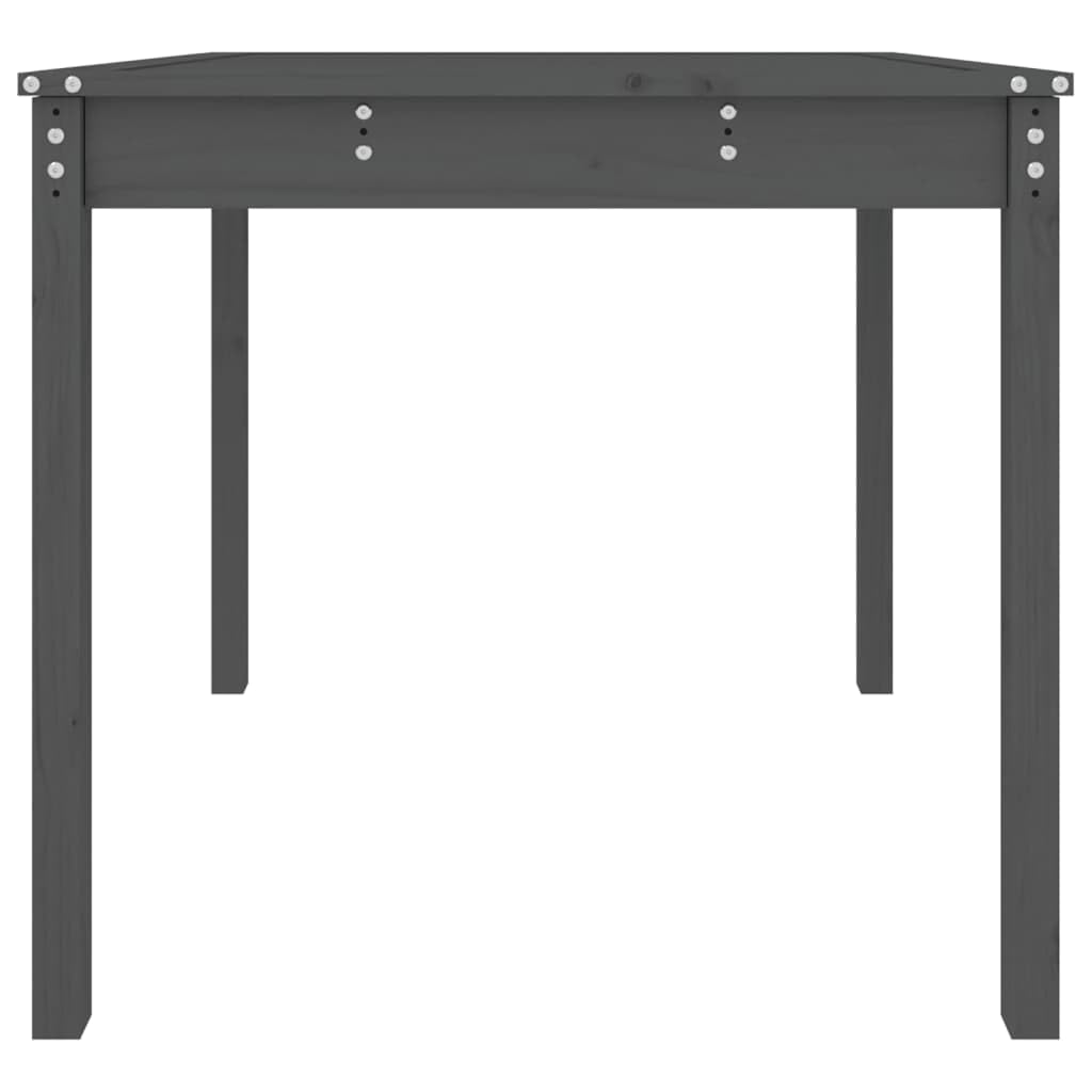 Klasyczny stół ogrodowy z litego drewna sosnowego, szary, 82,5 x 82,5 x 76 cm, na taras, balkon i do ogrodu, stabilna rama drewniana, łatwy montaż z instrukcją obsługi