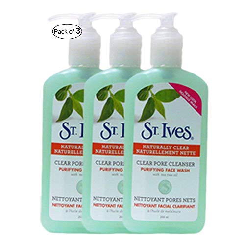 ST. Ives Clear Pore Cleanser Purifying Face Wash With Tea Tree Oil(200ml) (Pack of 3)