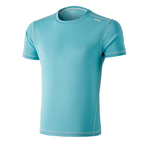 42K RUNNING - T-shirt technique 42 K Lunar manches courtes,L,Turquoise-Capri