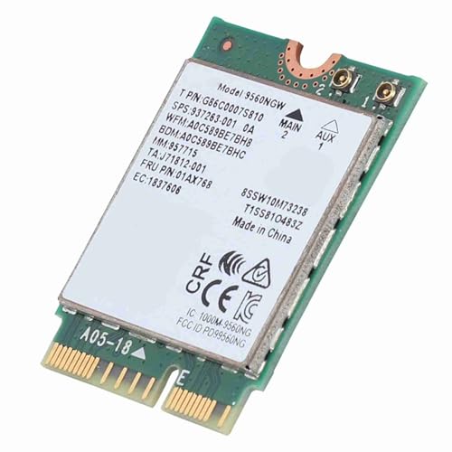 Generic Tarjeta de Red Inalámbrica 9560AC NGW, Banda Dual Rápida, 2,4G/5G, Bluetooth 5,0 para Ordenador Portátil //, 1 Unidad