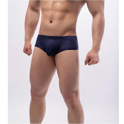 Mens Boxer Briefs Underwear Sexy Low Rise Men's Mesh Breathable Pouch Bikini Underwear3