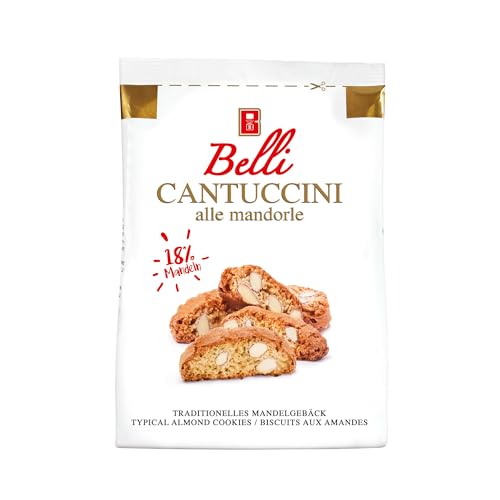 Belli Cantuccini alle mandorle | Gebäck mit Mandeln aus Italien | Kekse Großpackung Kaffeegebäck Gebäck (1x 1Kg)