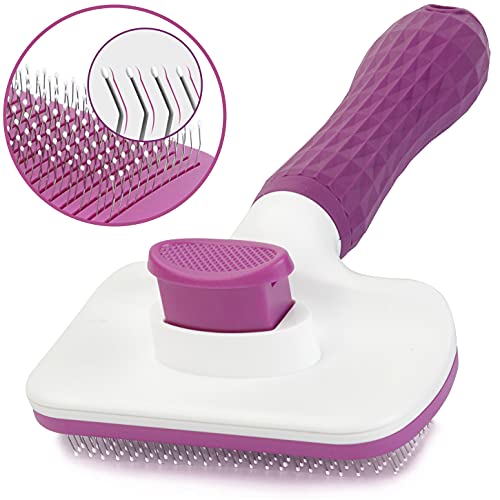 TIMINGILA Slicker Brush: Self-Cleaning Tool for Grooming Dogs and Cats