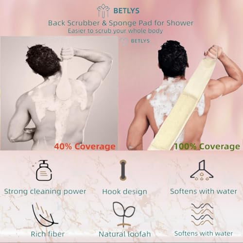 Natural Loofah Sponge Exfoliating Body Scrubber, Loofa Back Scrubber for Shower Set for Men and Women (3 Pack), Luffa Sponge Pads & Exfoliating Glove Deep Clean & Invigorate Your Skin, Yellow - Image 6