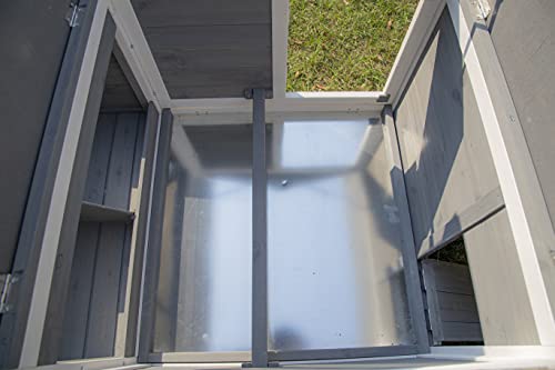 Pets Imperial® Kingsbourne Hühnerstall mit Auslauf - Grau - Hühnerhaus mit aufklappbarem Dach - 183 cm (B) x 98 cm (T) x… – Bild 8