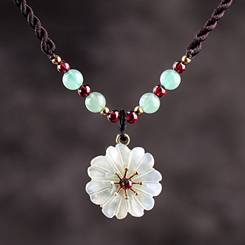 National Style Women Necklace Pendant Collarbone Chain Necklace Pendant Women Jade Necklace Pendant Accessories Neck Jewelry Gift Chain Also Decorated In Minimalist Versatile