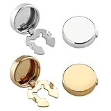 GWD Mens Cufflinks Classic Silver Black 26 Alphabet Letter Button Covers for Men Cuff Buttons Business Wedding Shirts A-Z (Silver +gold)