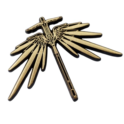 Overwatch Mercy Pin - Caduceus Staff - Limited Antique Gold Metal Micro Pin