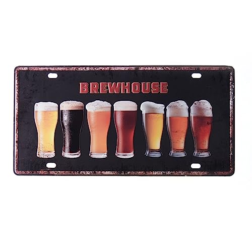 Image of Brewhouse Beer Multipurpose Metal Signs - License Wall Plate, Decorative Car Tag - Ideal for Cafe, Restaurant, Shop, Home, Hotel, Club, Office, Living Area
