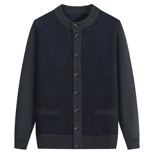 Men's Knit Cardigan Casual Sweater Long Sleeve Soft Open Front Sweater Button Down Fall Winter Sweaters