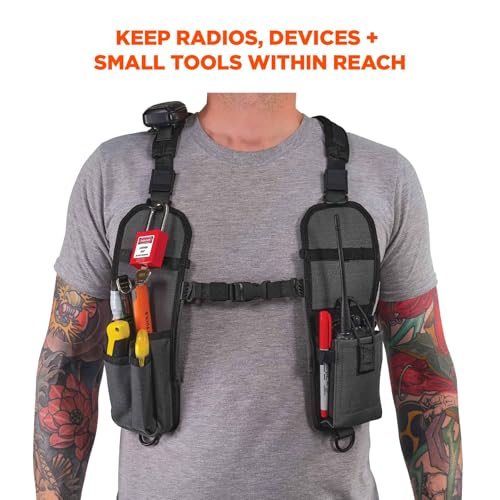 Image of Ergodyne Squids 3144 Dual Shoulder Radio Holster Harness for Barcode Scanners