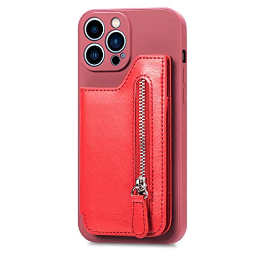 Coque iPhone 14 Pro Max avec portefeuille zippé et fentes cartes