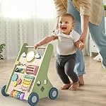 Wooden Baby Walker, Montessori Walker for Babies 6-12 Months, Push Walking Toys for 1 Year Old Learning to Walk - Image 5