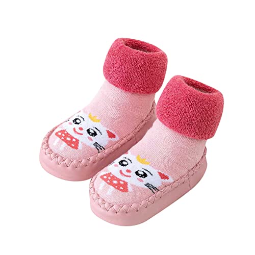 Kids Baby Toddler Slipper Boots Girl Sock Shoes Stretch Knit Rubber Sole Non-𝐒kid Indoor/Outdoor Floor Cozy Sneakers