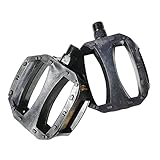 Pedale mit Anti-Rutsch Reflektoren,Fahrradpedale für Kinder,Fahrradpedale,Kinderfahrrad Zubehör Reflexstreifen rutschfeste Pedale 9/16 Zoll Mountainbike Pedale aus PP-Kunststoff für Fahrrad