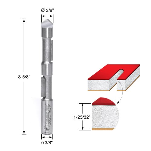 Fraise 2 flûtes Amana Tool 45524 avec deux pilotes et point trempé - 3