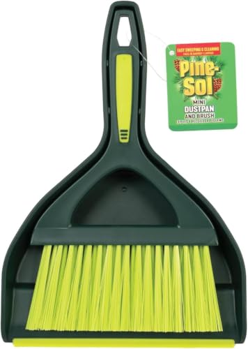 Image of Pine-Sol Mini Dustpan and Brush Set | Nesting Snap-On Design | Portable,Compact Dust Pan and Hand Broom for Cleaning,Green,(Pack of 12)