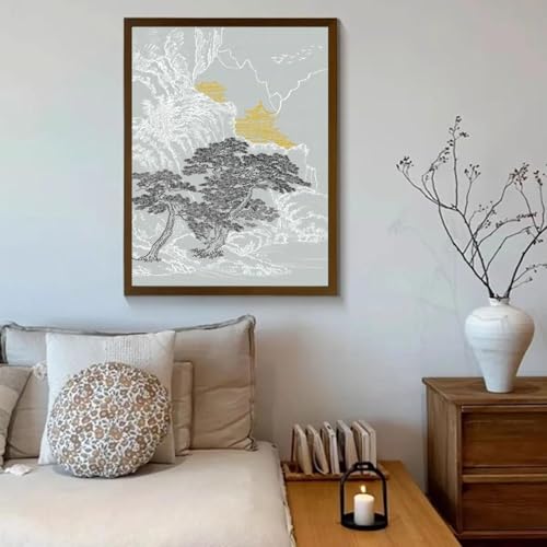 Toile architecture ancienne chinoise XINBAO : habillez vos grands murs vides 80x120 - 2
