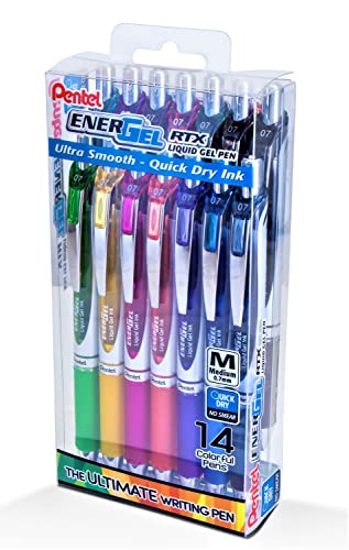 Pentel EnerGel RTX Bolígrafo de Gel Líquido 0.7mm 14 Colores miniatura 2
