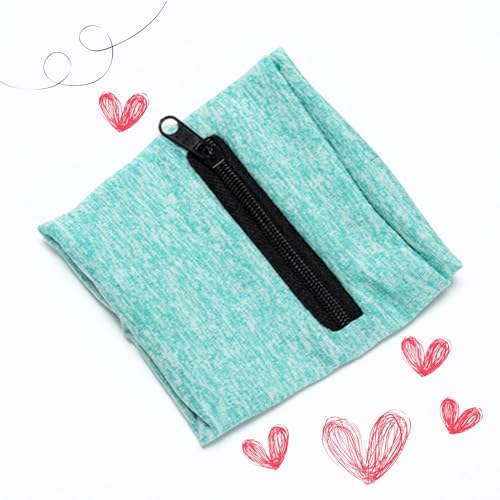 Image of boshiho Unisex Zippered Wristband Pouch Runner's Wrist Pocket Reversible Wrist Wallet