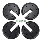 Youyijia Gazebo Weight Parasol Stand Bases Set of 4 Heavy Duty Garden Anchor Gazebo Leg for Canopy Shelters Marquees Tents Pagodas Total 9kg - Image 3