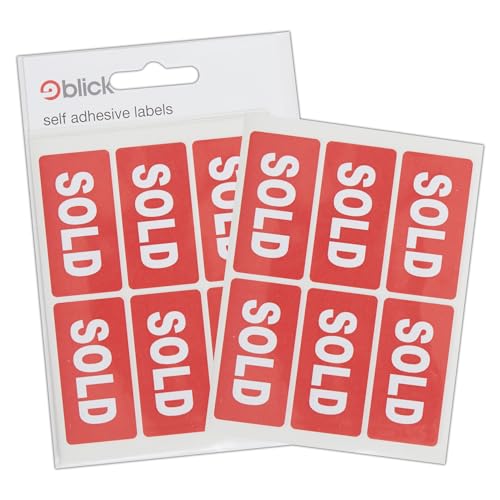 Blick vendu Autocollants 25mm x 50mm (42 Autocollants)