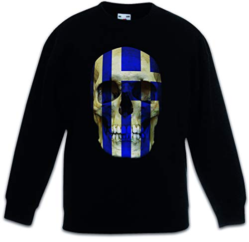 Pullover Urban Backwoods Grèce imprimé crâne noir à manches longues enfant